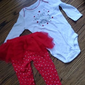Valentine's day baby girl outfit